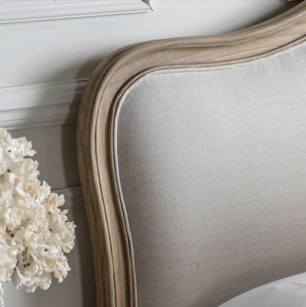 Chic Linen Upholstered Bed Frame